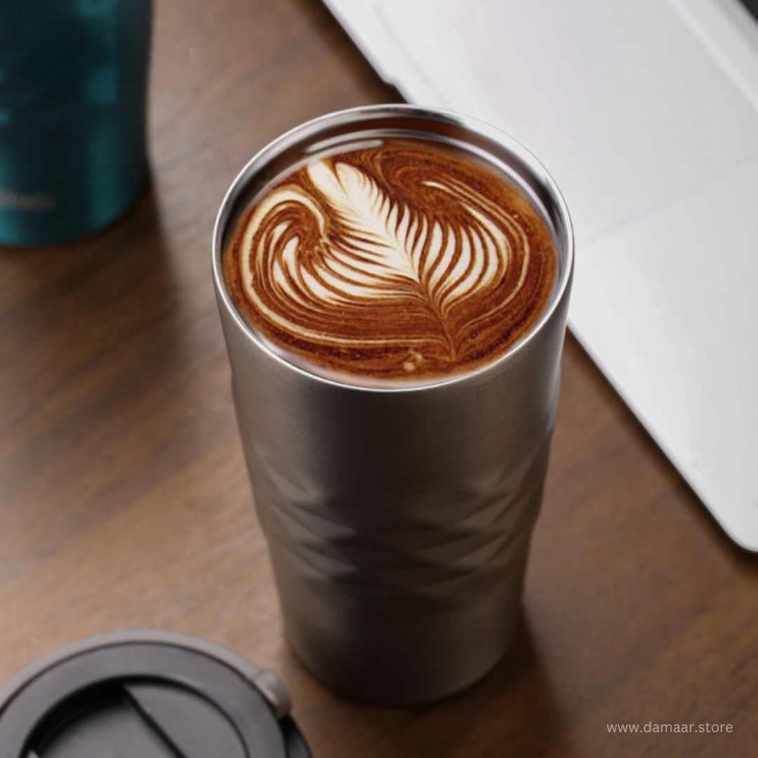 Stainless Steel Vacuum Insulated Tumbler Flask | 500 ML Capacity | Hot or Cold Drink
