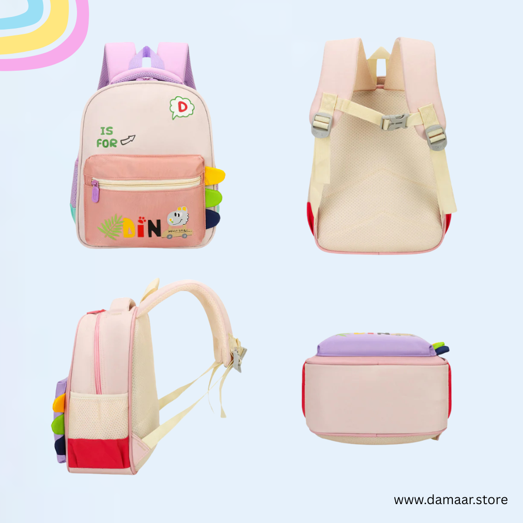 D for Dino Backpack | Stylish and Trendy | Comfort | For Kids aged 2 to 5 Years