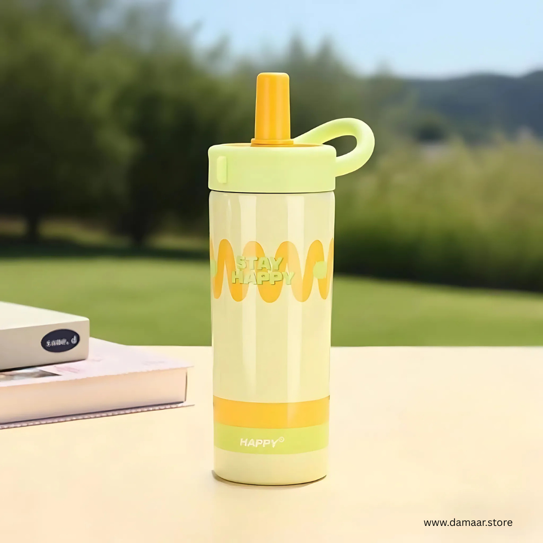 Rainbow Sip Tumbler | Dual Lids and Handle | 600 ML Capacity | Premium Stainless Steel