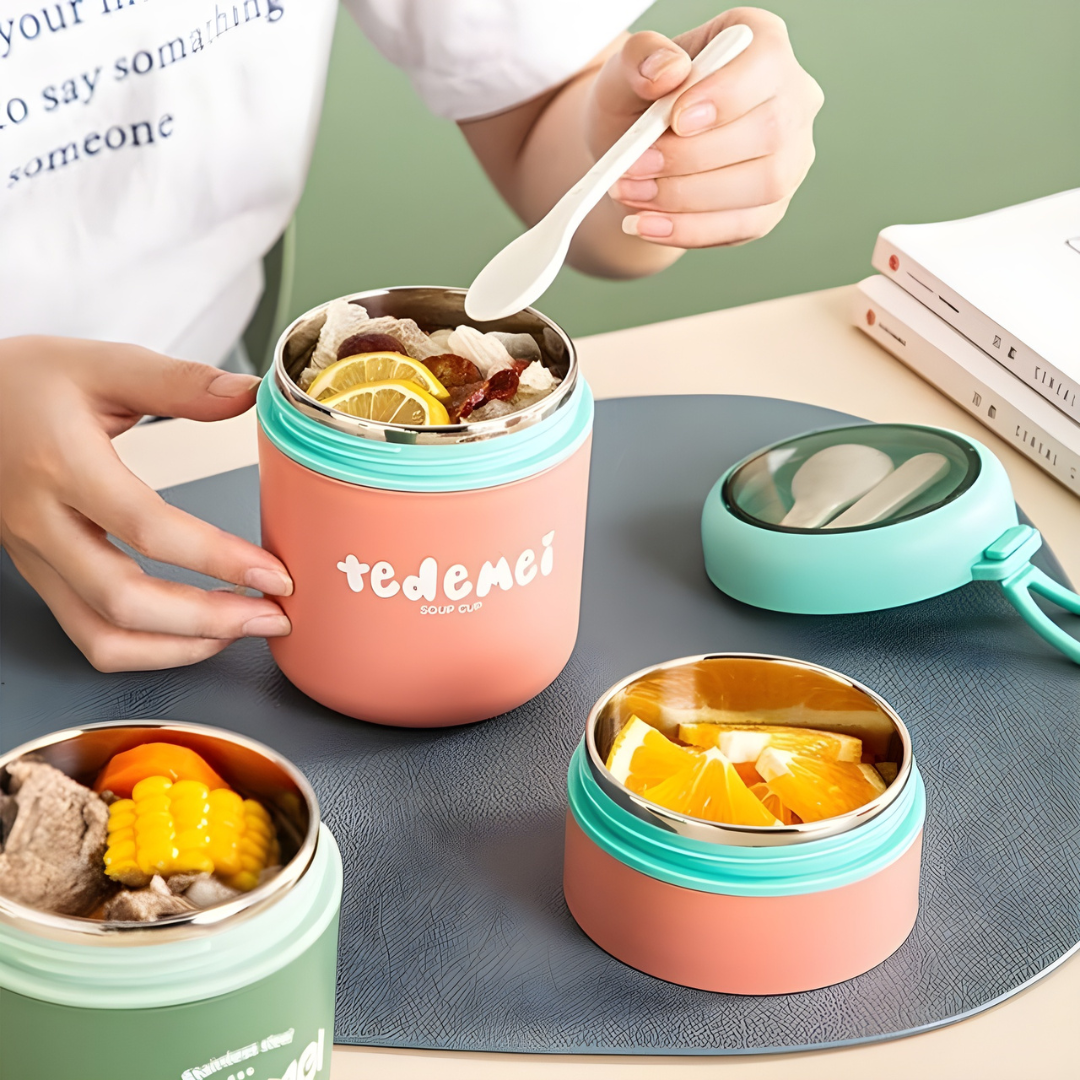 SoupSnack Lunch Box | Easy Carry | Leakproof | Double Space | 710ml capacity | Office or School