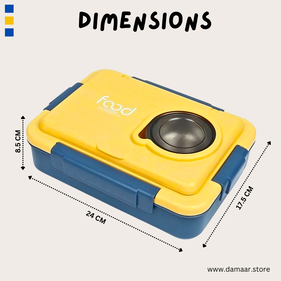 Double Treat Lunch Box | High-Grade Stainless Steel | Leak-Proof