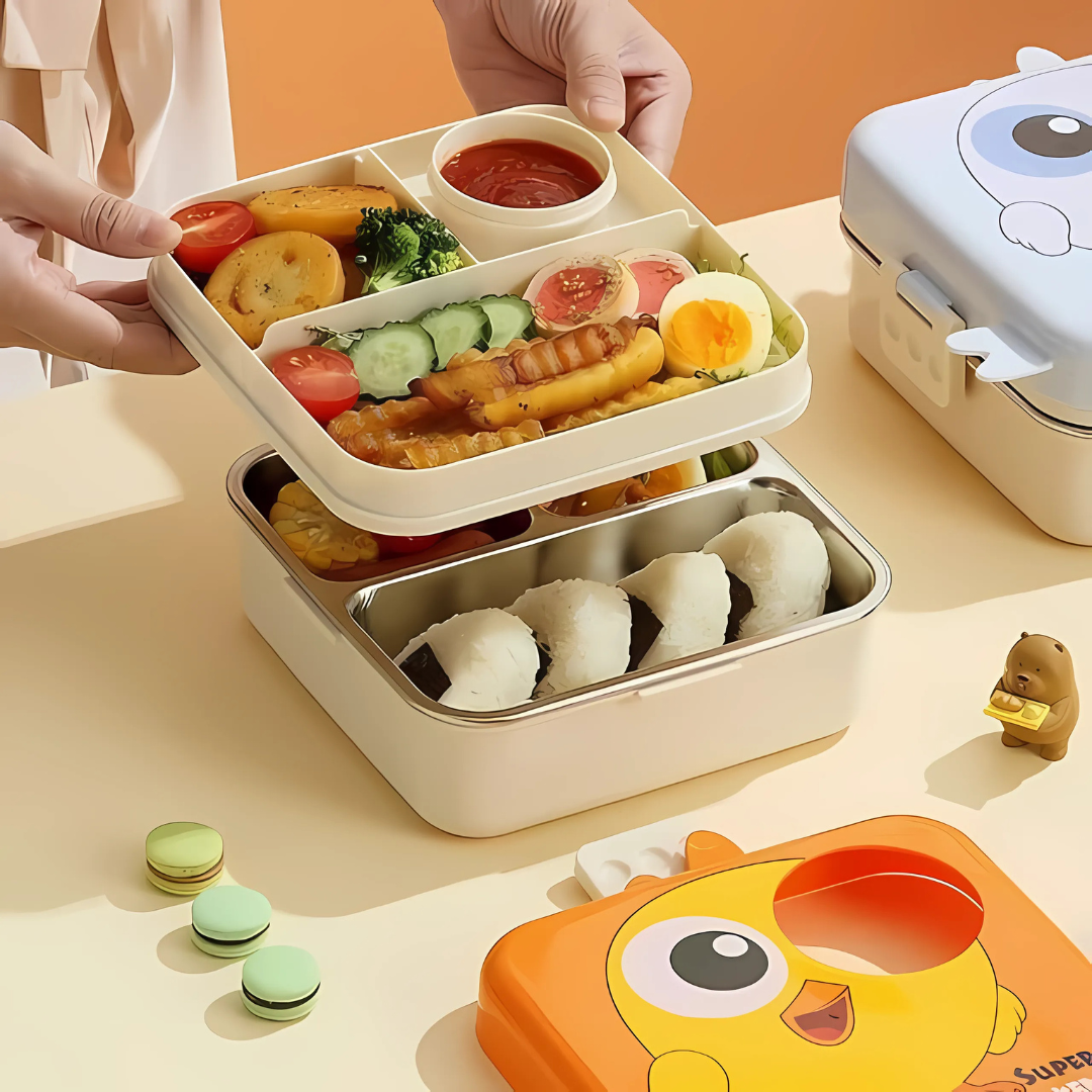 Super Lunch Box | 6 Compartment | Spacious and Stylish | Stainless Steel | Leakproof