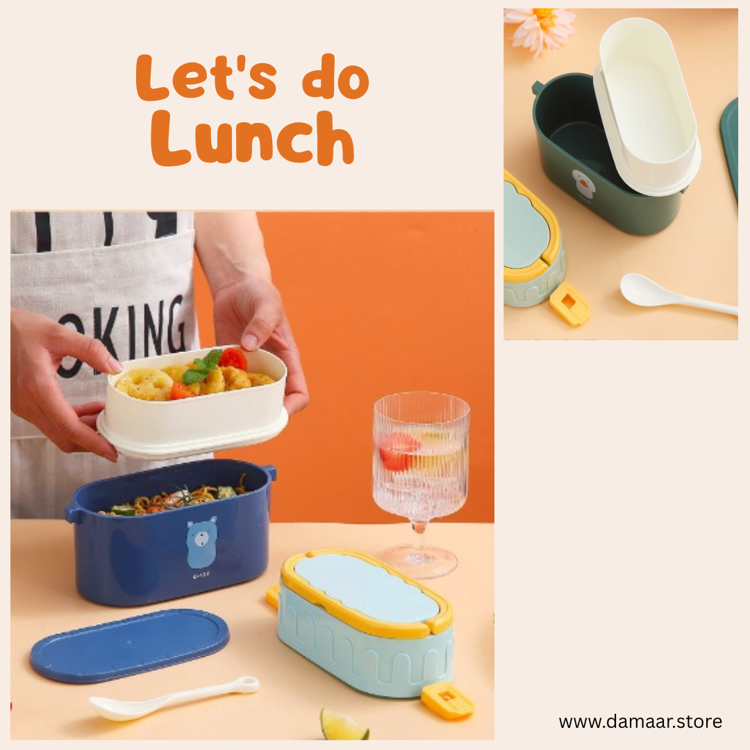 Picnic Style Lunch Box | Double Decker | Food Grade | Large 950 ML | Office, School | Style