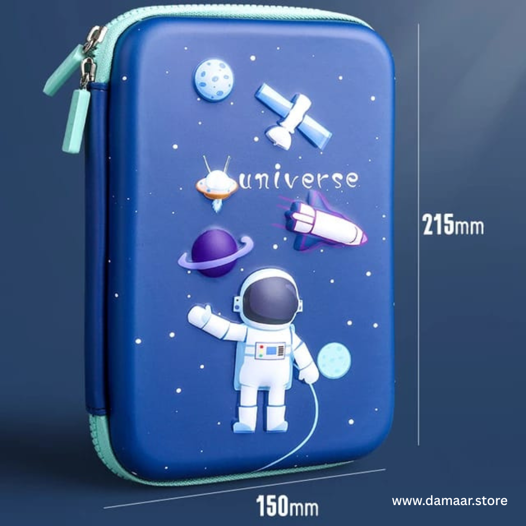 3D Pencilcase | Multi Compartment | Large Storage | Easy to Organise | Water Resistant | 3D Embossed | Stylish