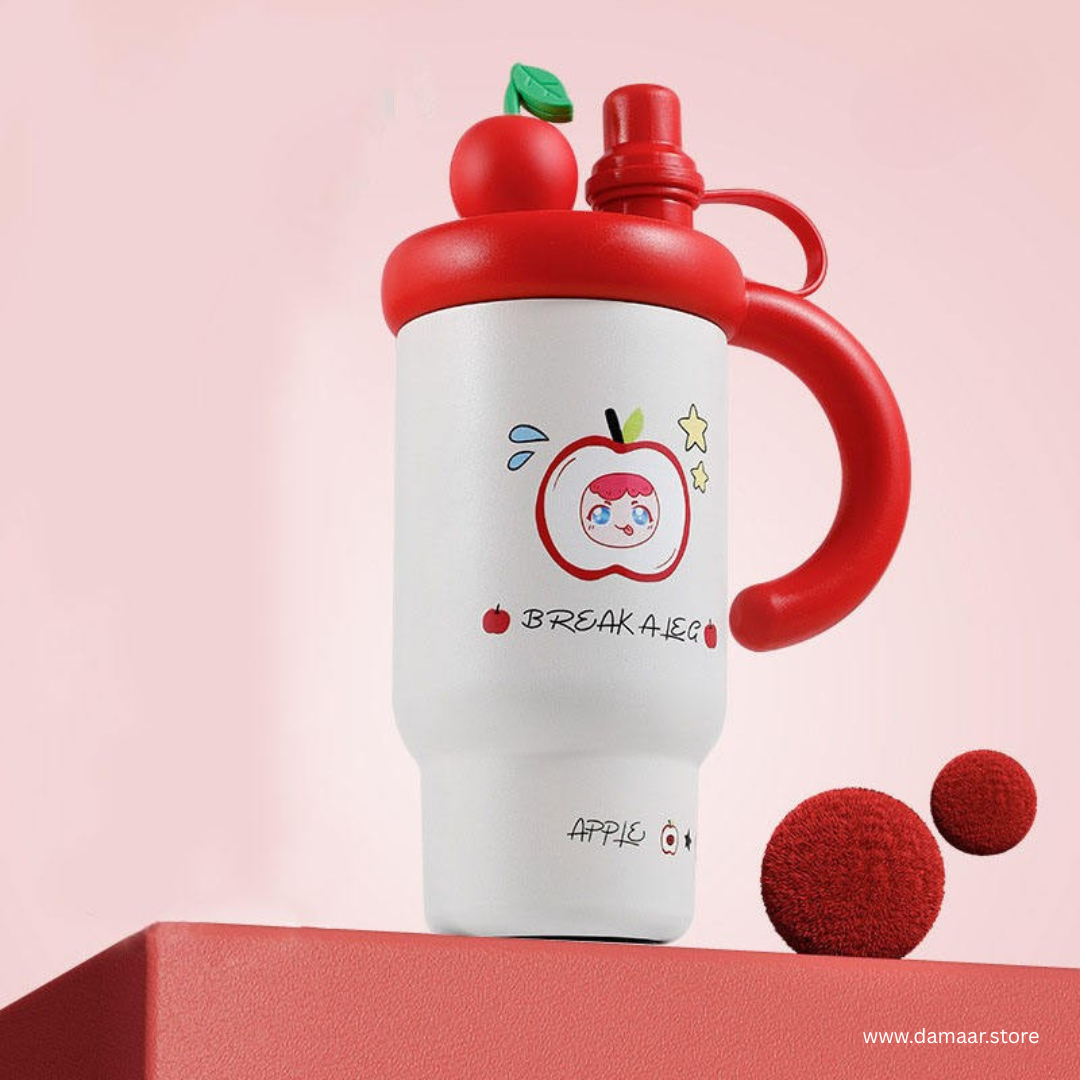 Trendy Fruitipop Tumbler | Hot and Cold Freedom | 800 ML Capacity | Leak Proof | Double Drinking Design