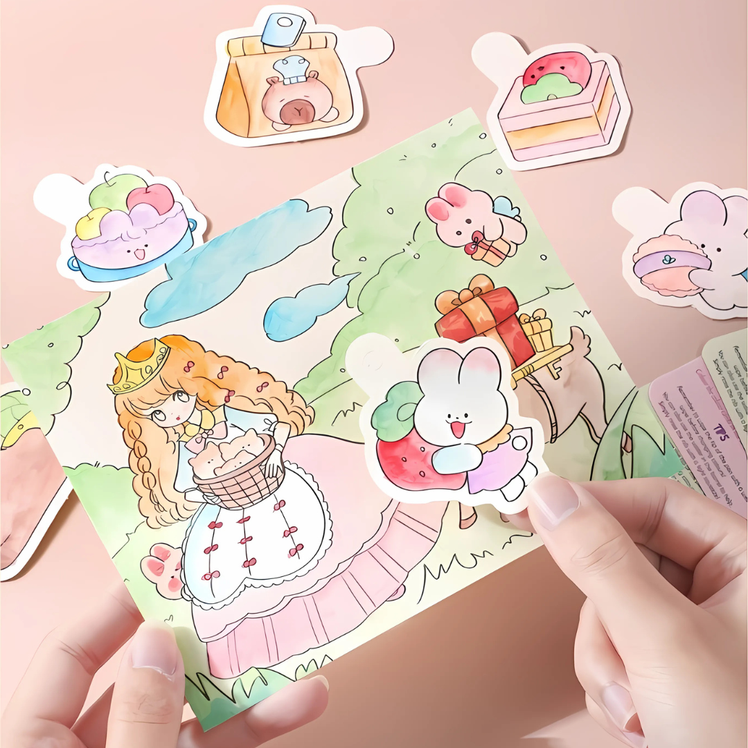 Watercolour Colouring Book | Painting Art | Premium Thick Quality Doodle Paper | Shiny Grainy Texture