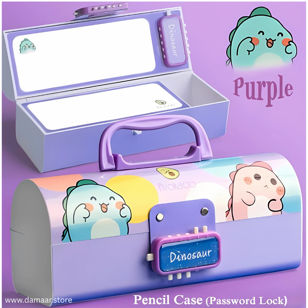 Suitcase Style Pencilcase | Safe - Double Password Lock | Spacious & Multifunctional | Age 6 & Above