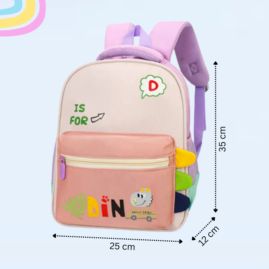 D for Dino Backpack | Stylish and Trendy | Comfort | For Kids aged 2 to 5 Years