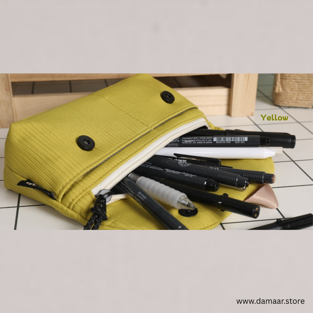 Smarty Sleek Pouch | Stylish | Zipper & Pocket | Ideal for Students and Teens