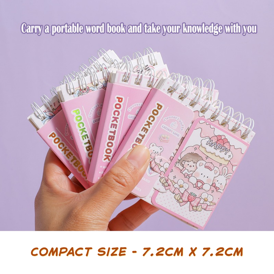 Dessert Puffs Mini Notebook | Pocket Size | Soft Colour | Beautiful Design | Thick Quality Paper