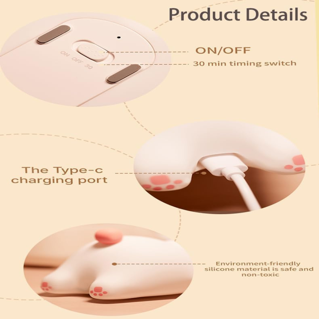 Bunny Rabbit Lamp | Soft Silicone | 3 Level Adjustable Brightness | Soft & Cuddly Feel | USB-C Rechargeable
