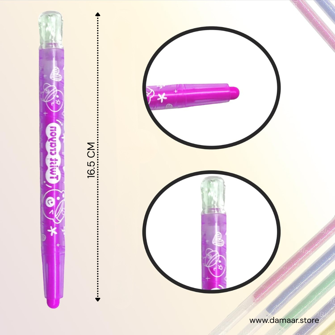 Twist Crayon Colours | Rotating Core | Bright colours | Complimentary Sketch Book