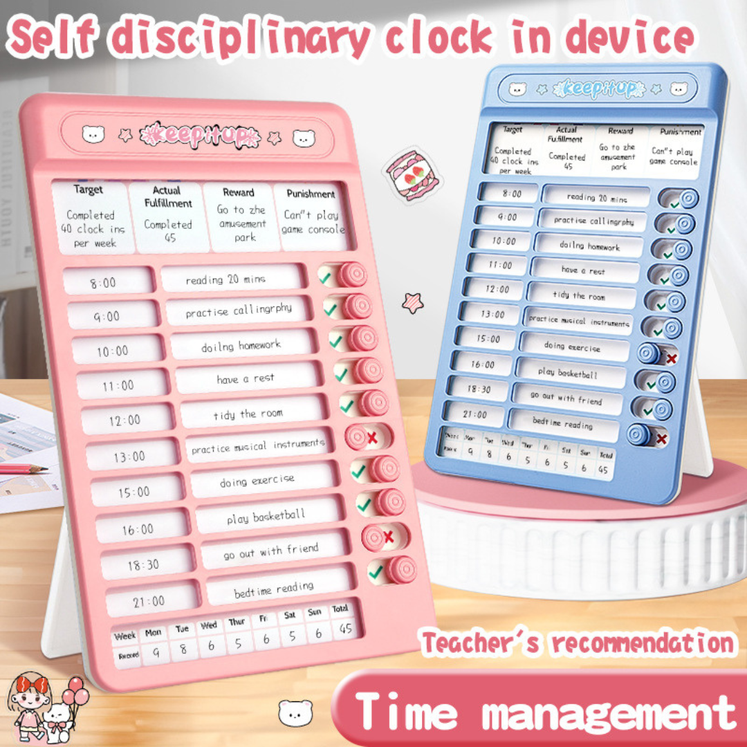Daily Routine Discipline Board | Time Management | Planner & Daily Reminder for Kids & Adults