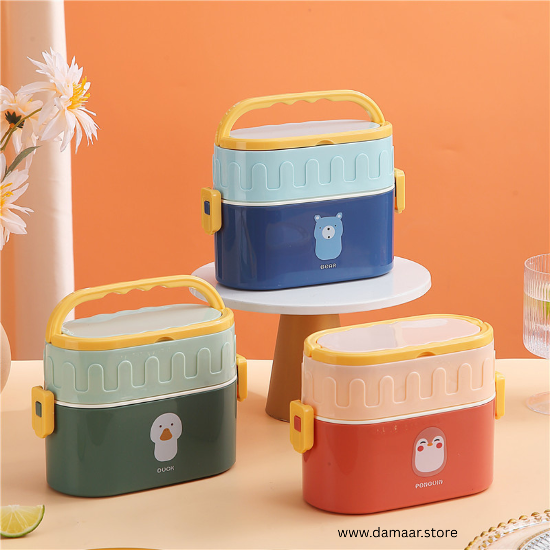 Picnic Style Lunch Box | Double Decker | Food Grade | Large 950 ML | Office, School | Style