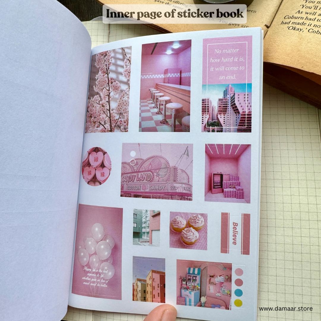 Decorative Stickers Book - Evening Breeze Theme | 20 Sheet Booklet | Variety of Design