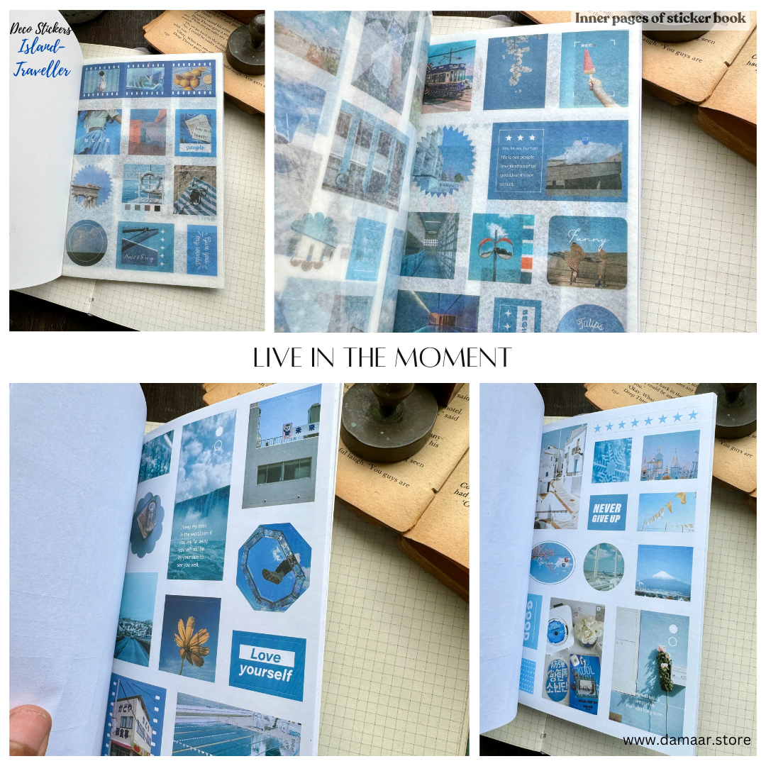 Decorative Stickers Book - 5 Set of Different Theme | 20 Sheet Book| Variety of Designs