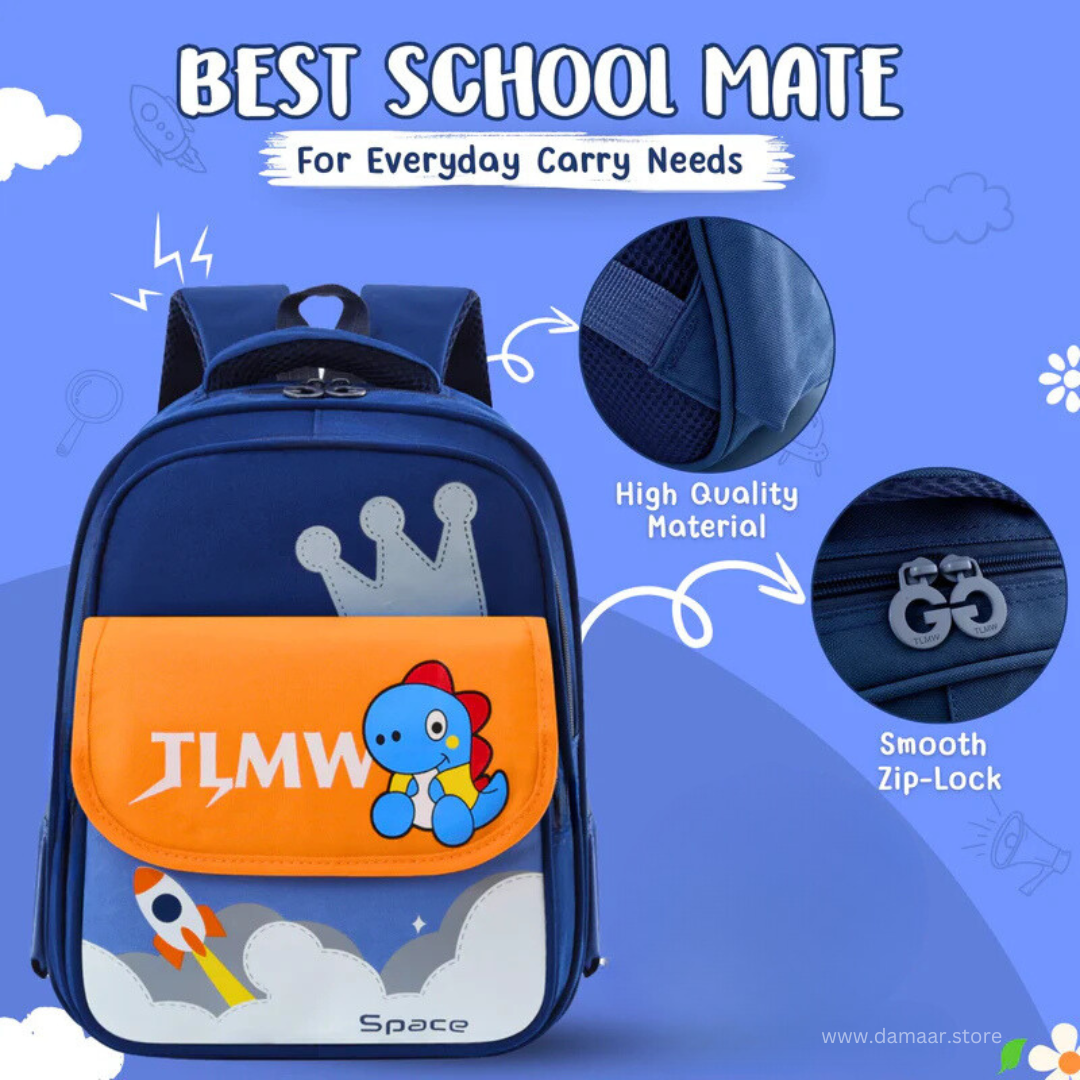 School Bag | Cartoon Style Space Backpack | Durable