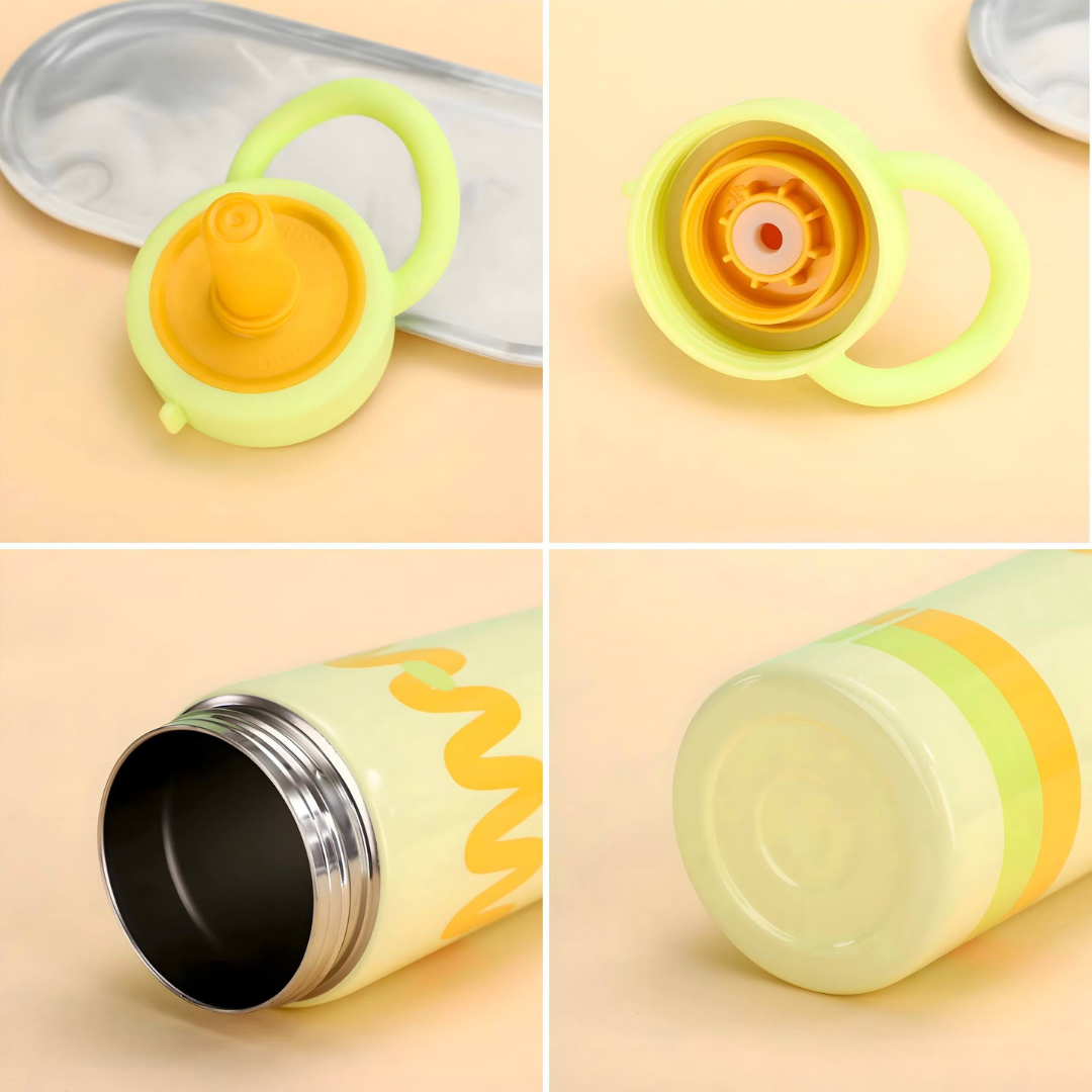 Rainbow Sip Tumbler | Dual Lids and Handle | 600 ML Capacity | Premium Stainless Steel