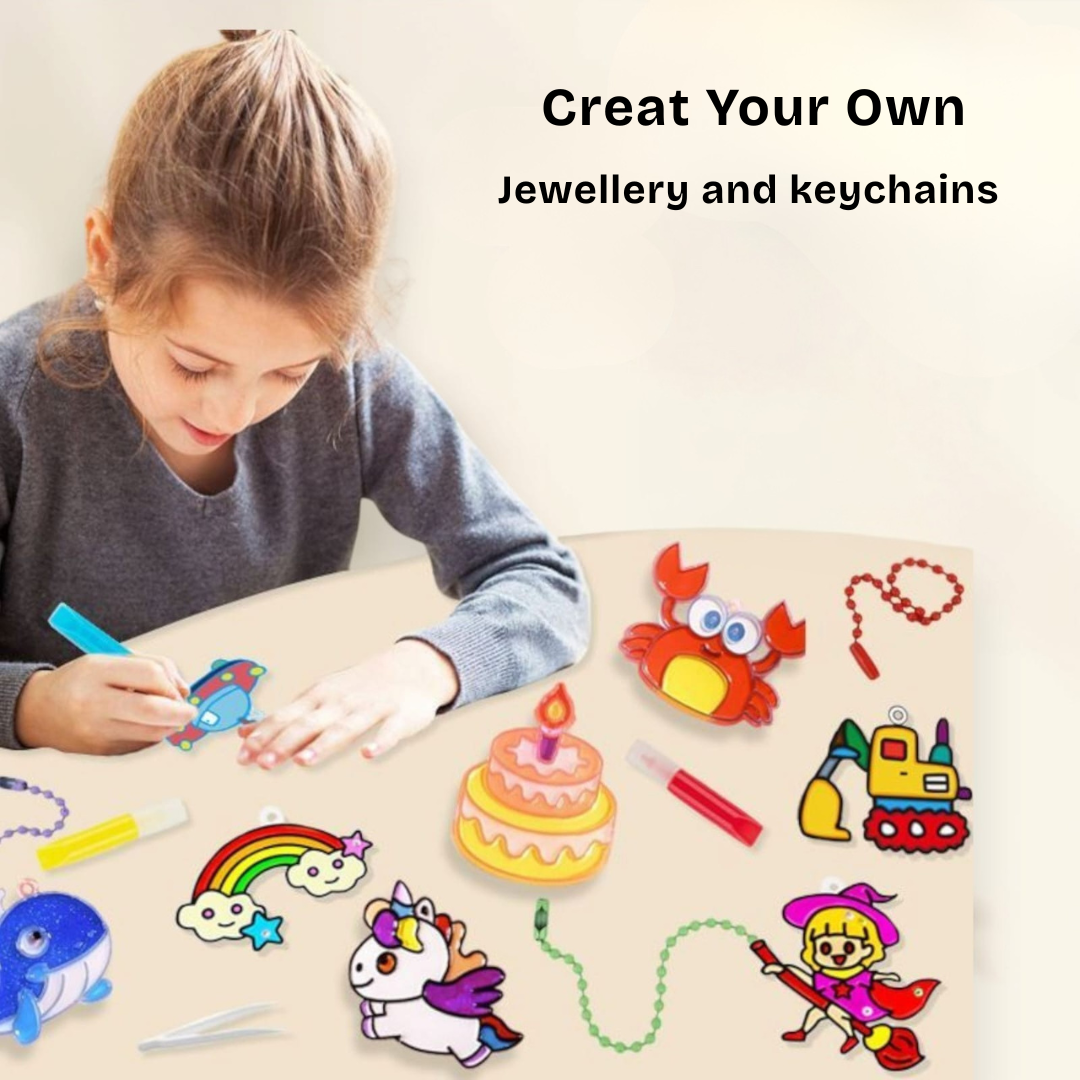 DIY Art Glue Jewellery and Keychain | Creative Craft Activity | Decorate and Display | Return Gift