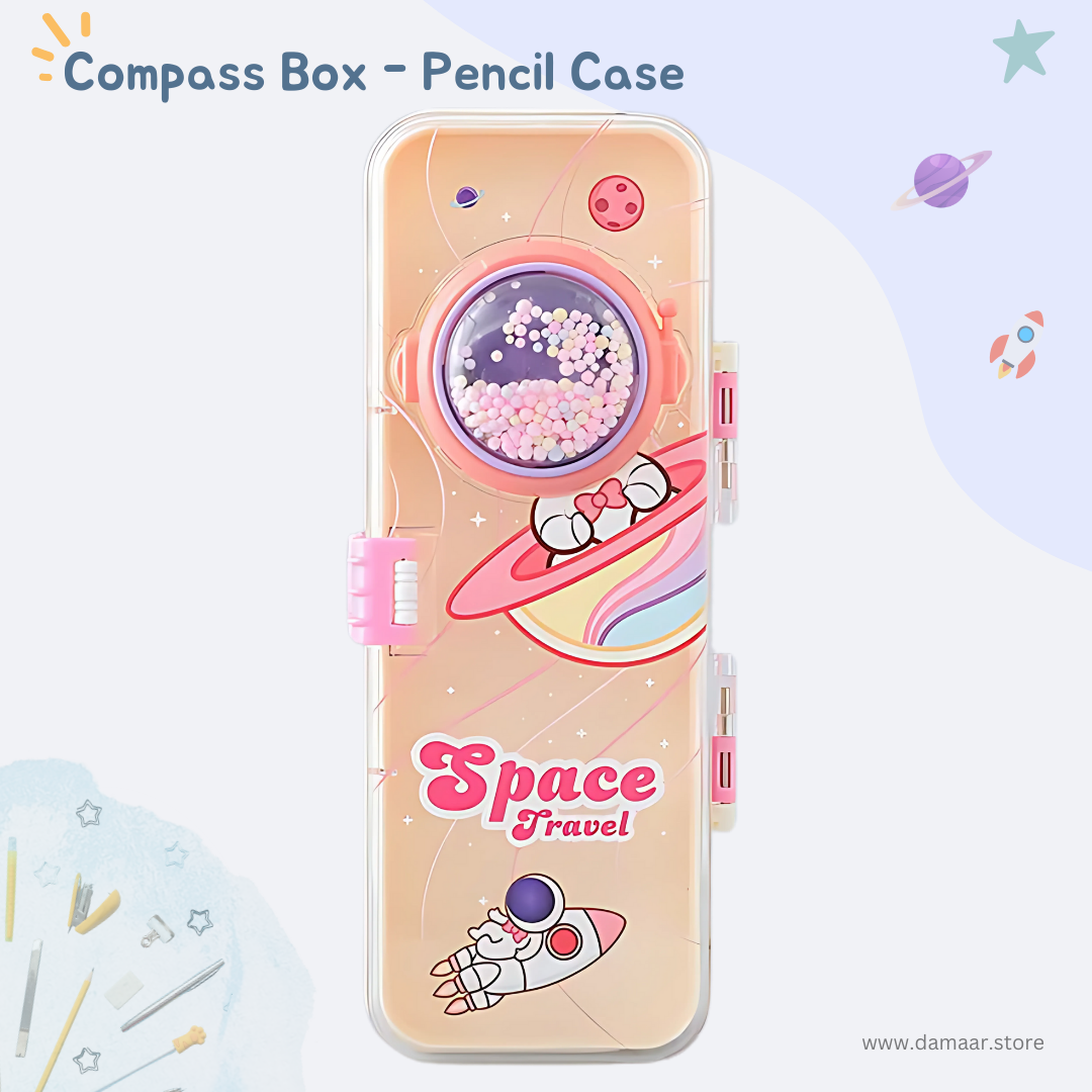 Space Pencilbox | Double Storage | Large Capacity | Attractive Colour Pencil Case