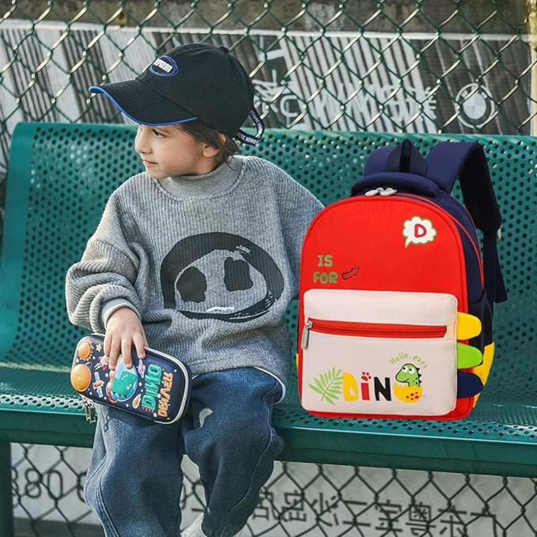 D for Dino Backpack | Stylish and Trendy | Comfort | For Kids aged 2 to 5 Years