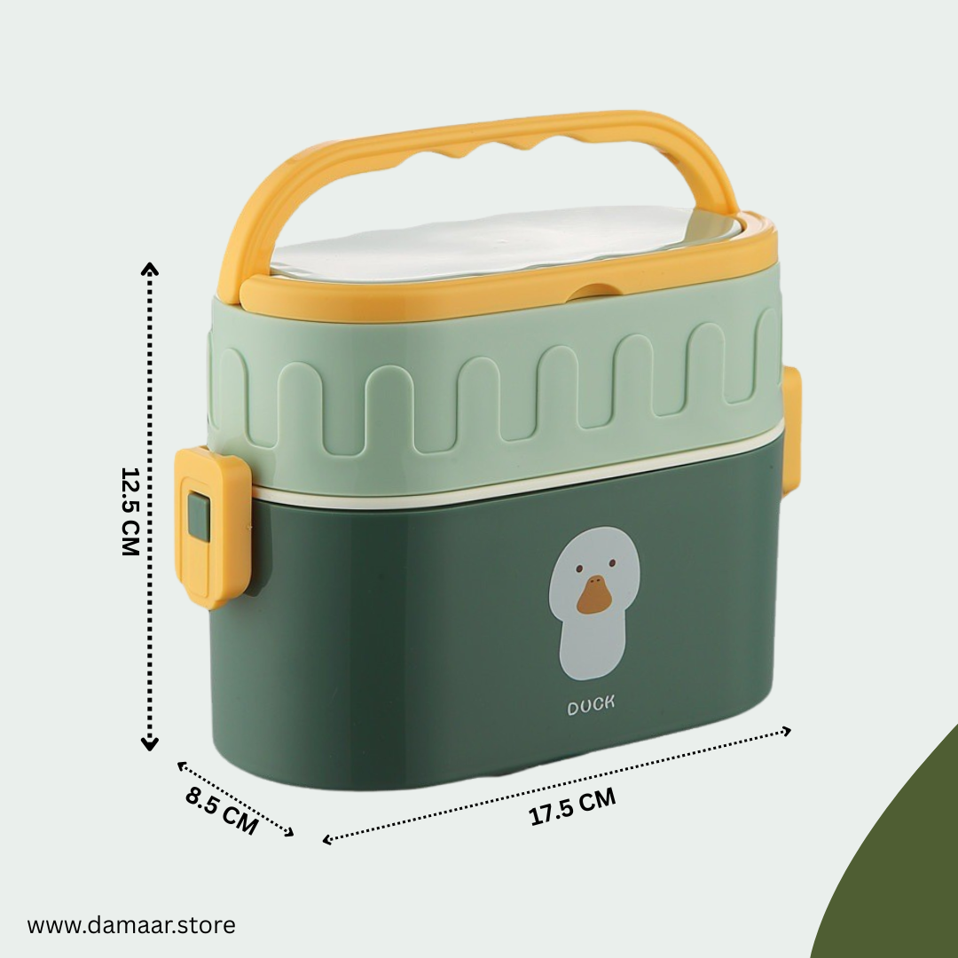 Picnic Style Lunch Box | Double Decker | Food Grade | Large 950 ML | Office, School | Style