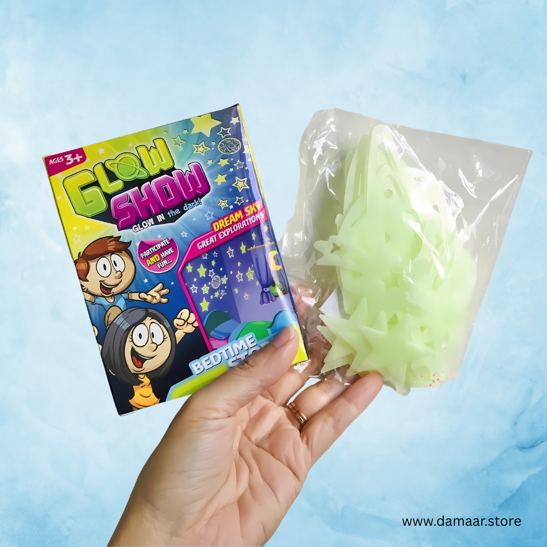 3D Glow Show Sticker | Glow in the Dark | Shine Brighter | Reusable | Box Pack