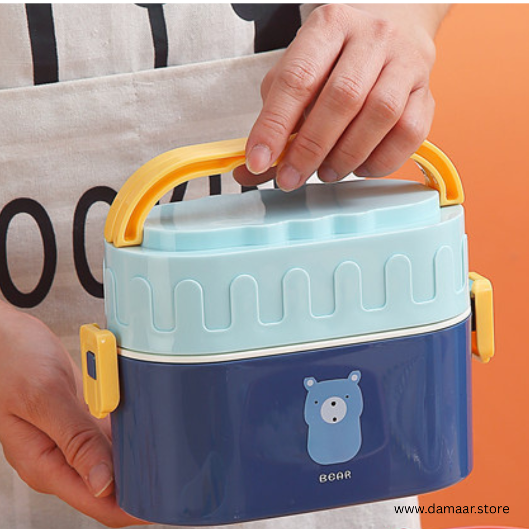 Picnic Style Lunch Box | Double Decker | Food Grade | Large 950 ML | Office, School | Style