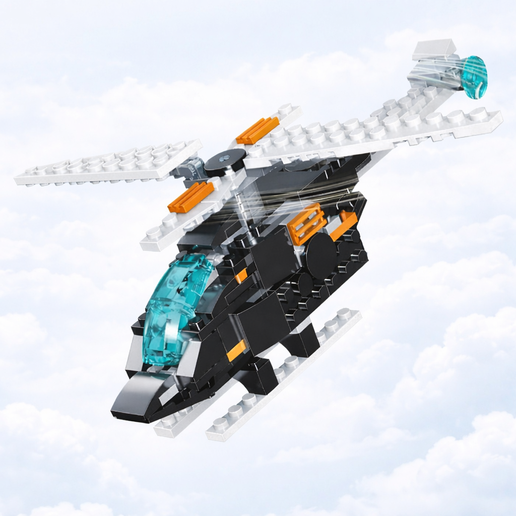 Helicopter Robot | Build 33 Unique Vehicles | Multificence, Lego Blocks | For Kids Aged above 6 Years | Gift Set