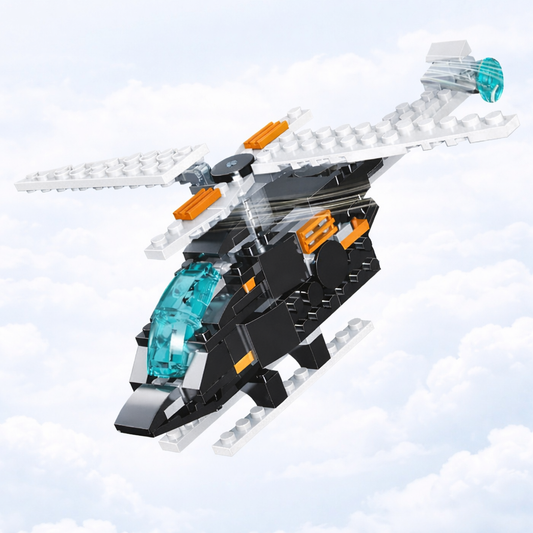 Helicopter Robot | Build 33 Unique Vehicles | Multificence, Lego Blocks | For Kids Aged above 6 Years | Gift Set