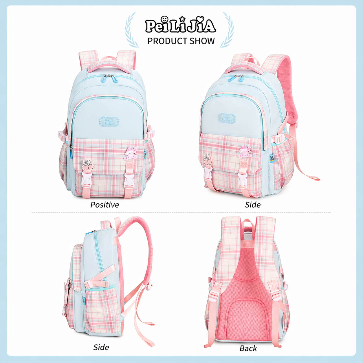 BlushSky Smart School Backpack | Lightweight, Spacious & Stylish | Multiple Compartments | School, College and Travels | Boys and girls aged 8 to 14 years