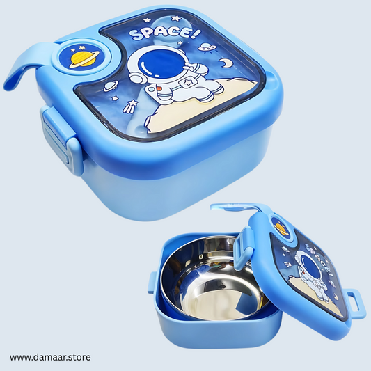 Teeny Tiny Lunch Box | Premium Stainless Steel | With Scissor and Spoon | Food Grade