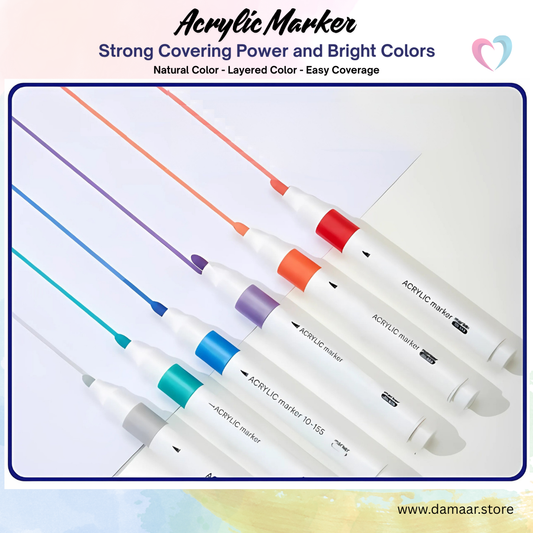 ArtBliss Acrylic Marker | Bright Colors | Easy Coverage | Smooth Ink Flow | Gift Pack