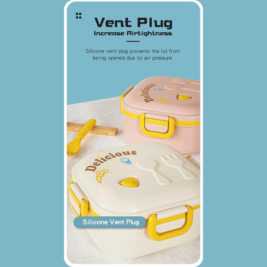 Delicious Lunch Box | Large Capacity | Safe PP Material | 2 layers and Multi-Compartment | Easy to Carry