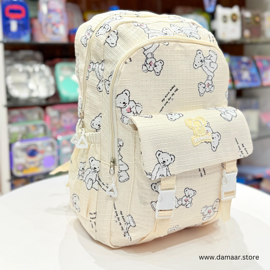 Teddy Backpack | Spacious School Bag | Cute Design | School or Travel Bag