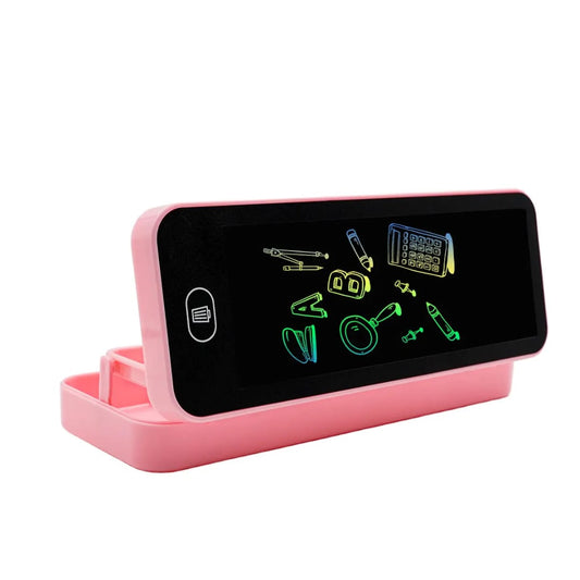 LCD Writing Tablet Pencil Case | 2-in-1 Digital Writing Pad with Stylus | Stationery Storage Case | Ideal for School & Gifting