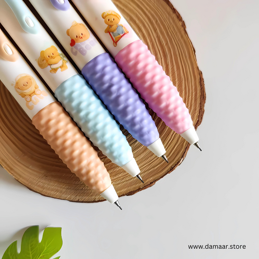 Cheese Bear Mechanical Pencil | Pack of 4 different colours | Smooth Writing