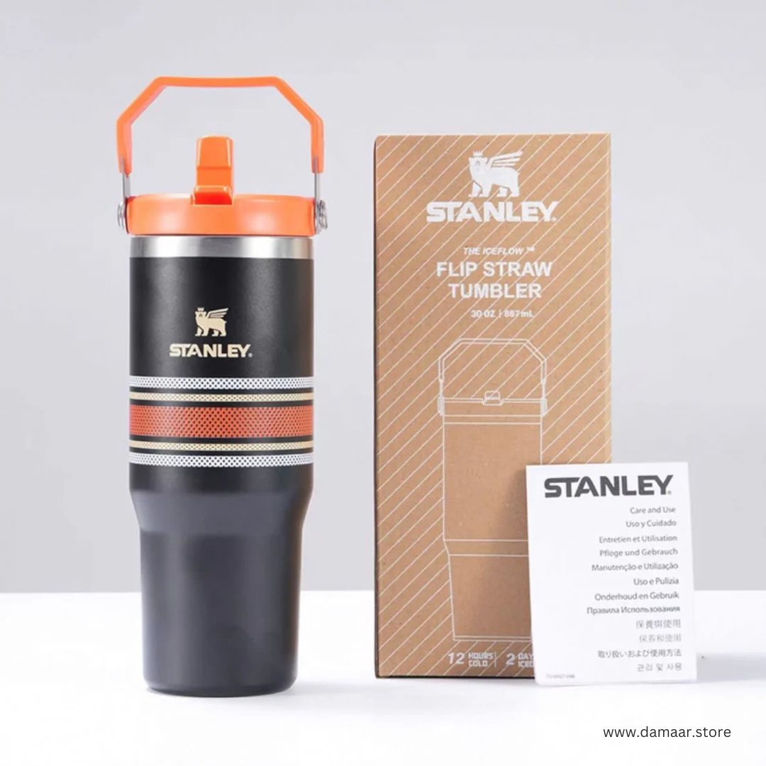 Stanley Flip Straw Tumbler | 900 ML Large Capacity | Premium Stainless Steel | Vacuum Insulated | Ideal for Travel or Sports