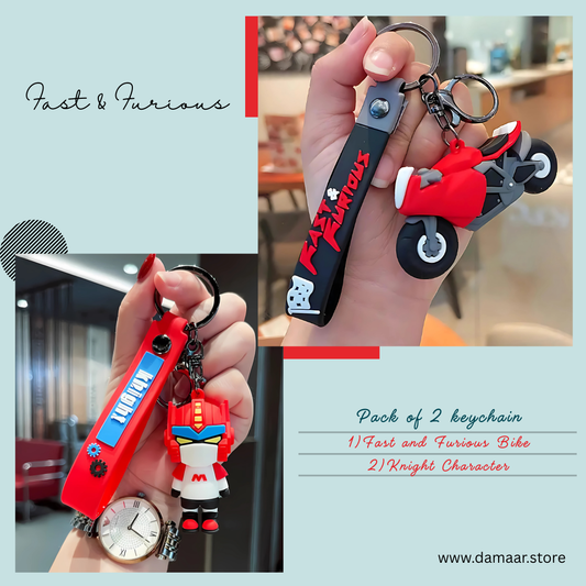 Fast & Furious Bike Keychain | Soft Rubber | Premium Quality | Fits every style