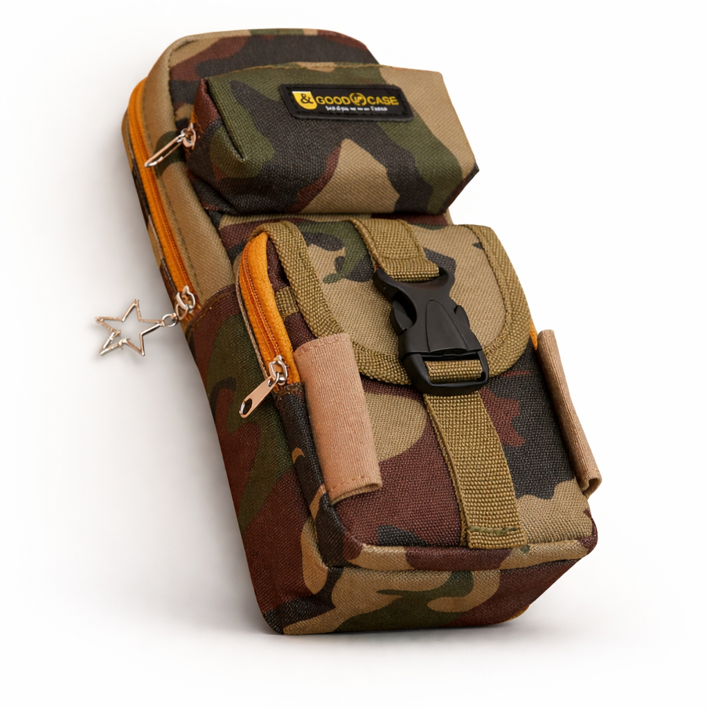 Military Theme Pencil Pouch | Compact and Spacious| Stationery Storage  | Bold and Stylish Look