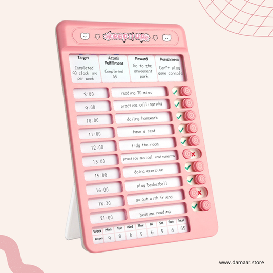 Daily Routine Discipline Board | Time Management | Planner & Daily Reminder for Kids & Adults