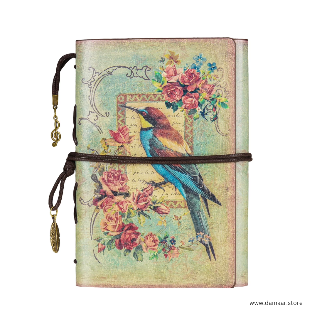 Vintage Leather Diary| Refillable Notebook with Lock Strap |  Zipper Pocket Inside | Great Gift Idea