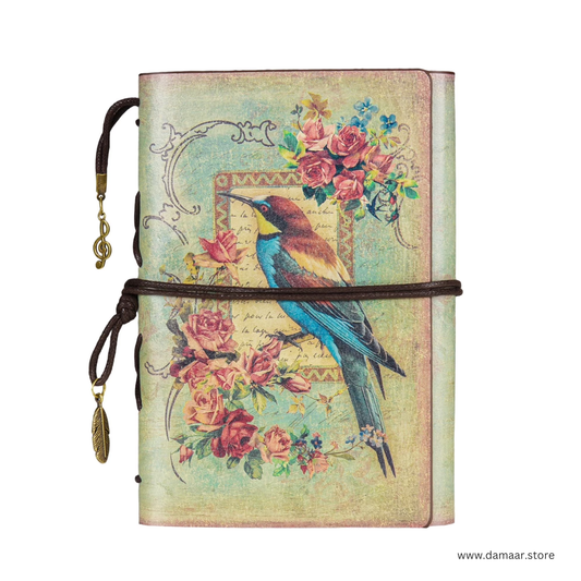 Vintage Leather Diary| Refillable Notebook with Lock Strap |  Zipper Pocket Inside | Great Gift Idea