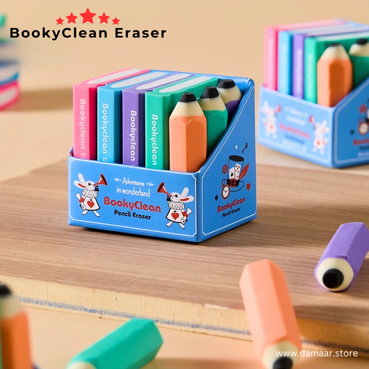 BookyClean Eraser | 7 pcs Pack | Multi colour | Clean with Ease