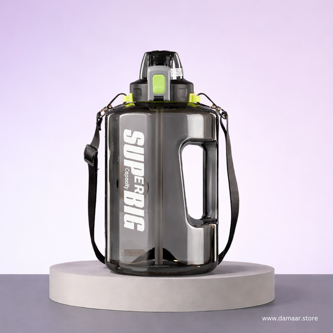 Super Big Water Bottle | 1500 ML or 2500 ML Capacity | 3 Stylish Ways to Carry | Ideal for Home, Long Travel Days, or Gym Sessions