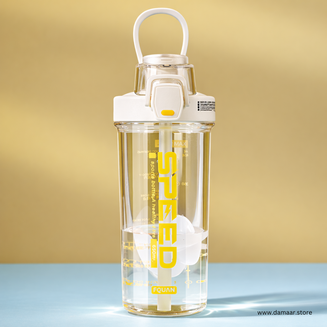 Speed Water Bottle | 650 ML Capacity | Dual Drinking Options | Ideal for School, Sports or Outdoor