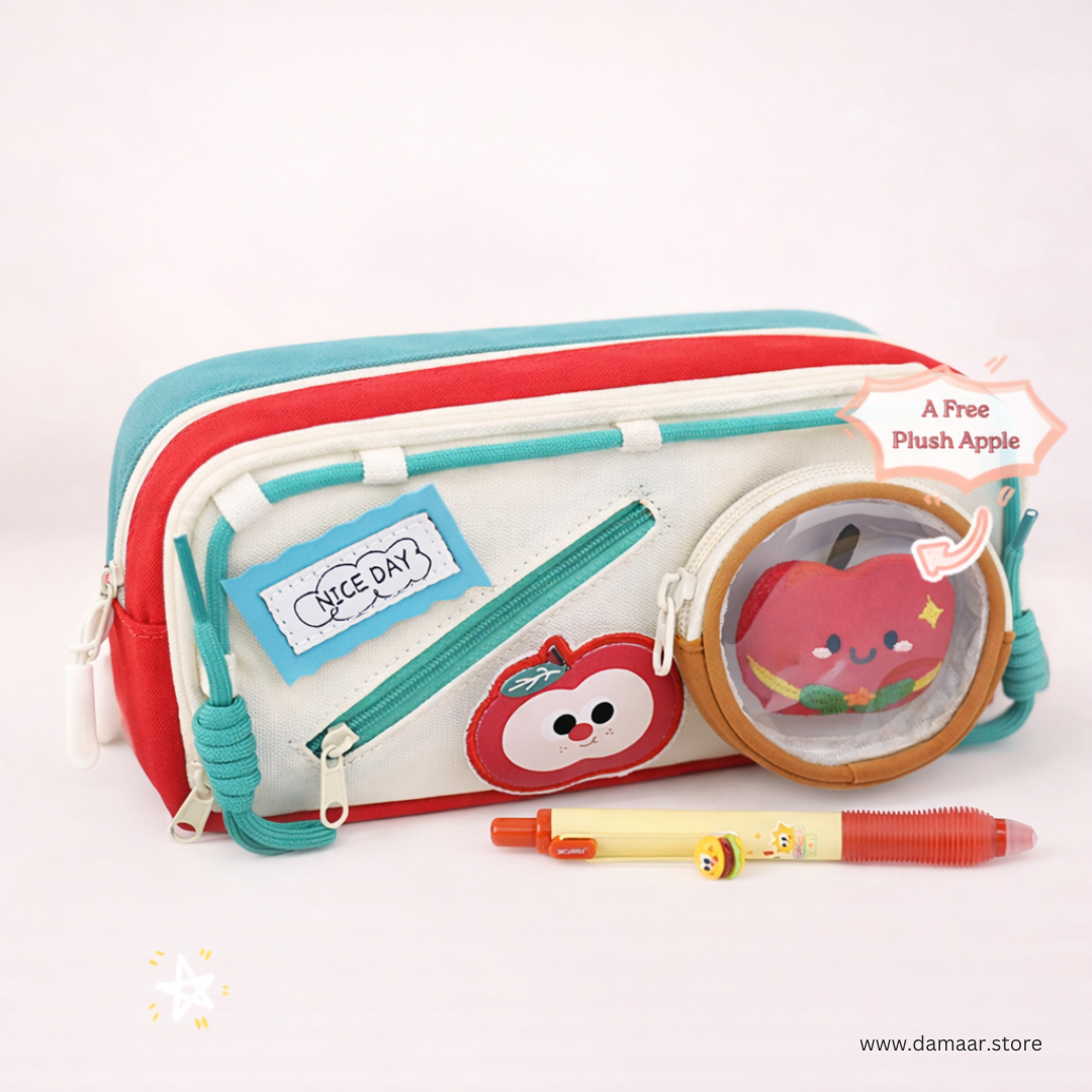 Plush Toy Pencil Pouch | Cute and Colorful | Multi-Pocket Stationery Organizer | Perfect for School & Gifts