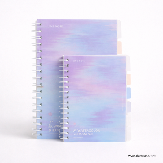 Watercolour Blooming Notebook| Ruled Pages | Waterproof Cover | Available in A5 & A6 Size Notebook | School or Office