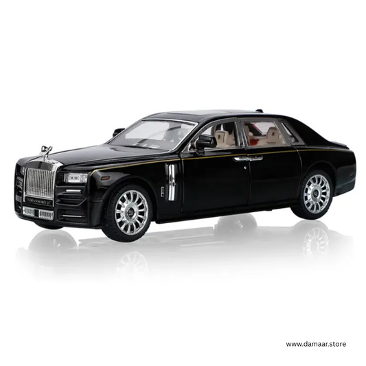Rolls Royce Phanthom | 1:24 Large Size | Die Cast Metal Pull Back | Openable Doors | Lights and Music