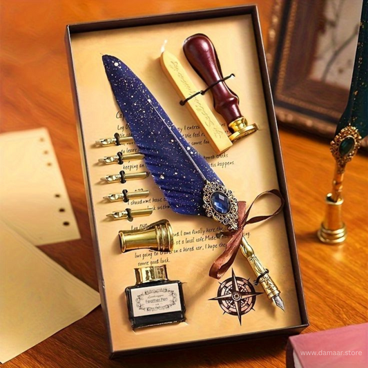 Calligraphy Pen Set | Writing Luxury | Vintage Style | Feather Pen Style